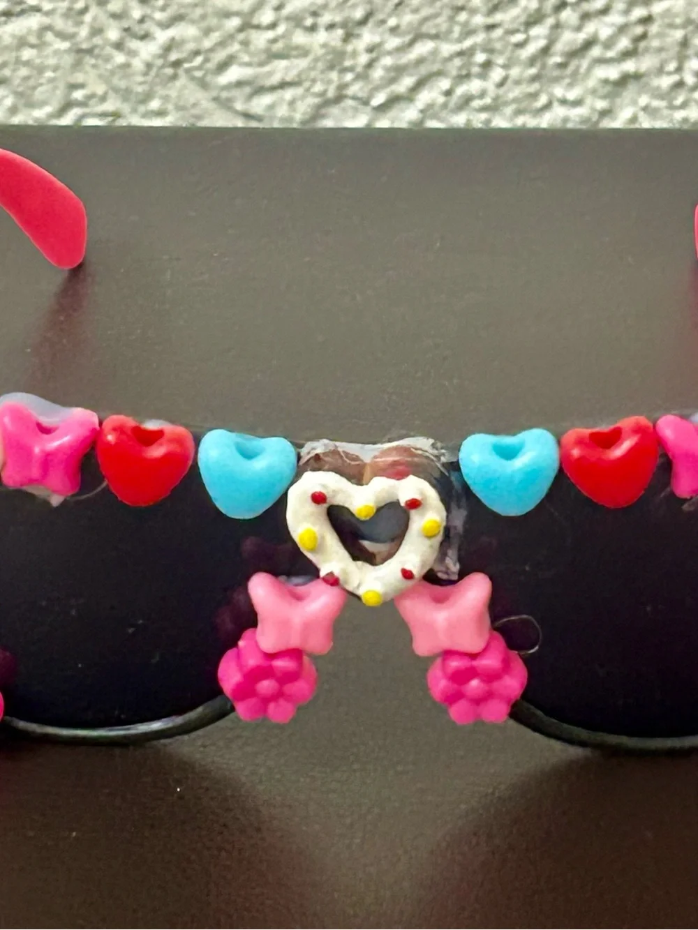 Girls Pink Decorative Heart & Flower Sunglasses
